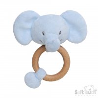 ERT66-B: Blue Eco Elephant Rattle Toy
